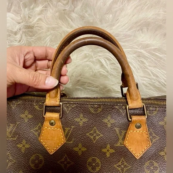 Louis Vuitton Brown Monogram Speedy 35 Handbag - Picture 7 of 14